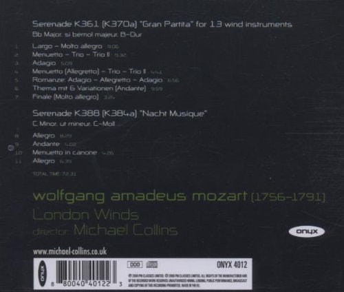 MOZART: Wind Serenades (K361 & K388) - London Winds, Michael Collins