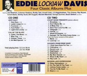 EDDIE ‘LOCKJAW’ DAVIS: FOUR CLASSIC ALBUMS PLUS (VERY SAXY / CALLIN’ THE BLUES / COUNT BASIE PRESENTS / GOODIES FROM EDDIE DAVIS) (2 CD)