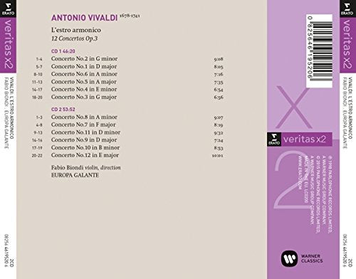VIVALDI: L'estro Armonico - Fabio Biondi, Europa Galante (2 CDs)