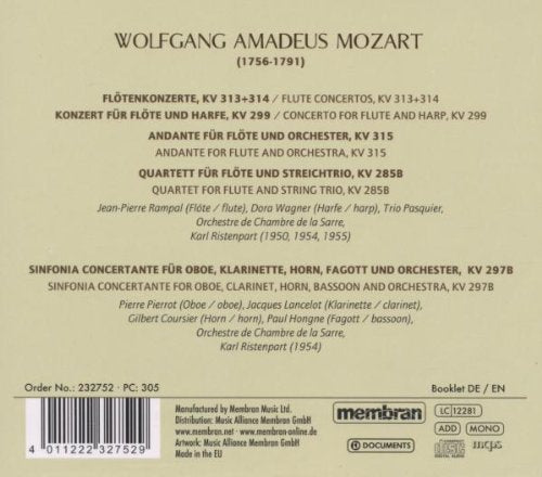 MOZART: WORKS FOR FLUTE - RAMPAL (2 CDS)