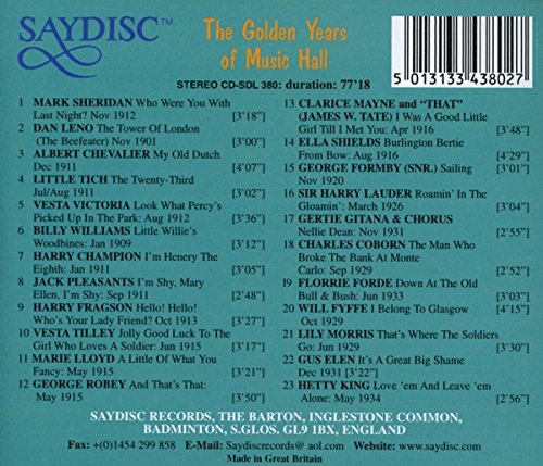 The Golden Years of Music Hall