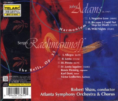 ADAMS: HARMONIUM; RACHMANINOV: THE BELLS - Robert Shaw, Atlanta Symphony Orchestra