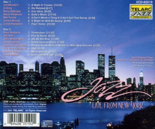 JAZZ! LIVE FROM NEW YORK - Dave Brubeck, Dizzy Gillespie, Oscar Peterson, Mel Torme, Lionel Hampton and more (2 CDs)