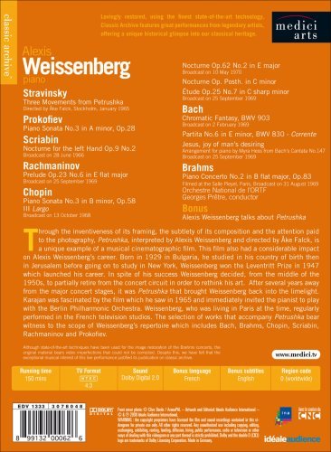 Alexis Weissenberg performs STRAVINSKY, PROKOFIEV, SCRIABIN, RACHMANINOV - Classic Archive (DVD)
