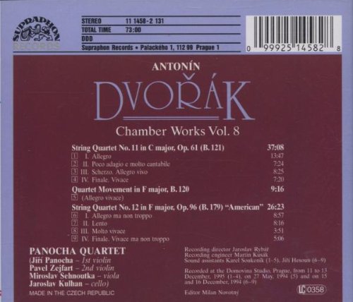 DVORAK: String Quartets 11 & 12 "American" - Panocha Quartet