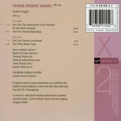 Handel: Israel in Egypt - Taverner Choir & Players, Andrew Parrott (2 CDs)