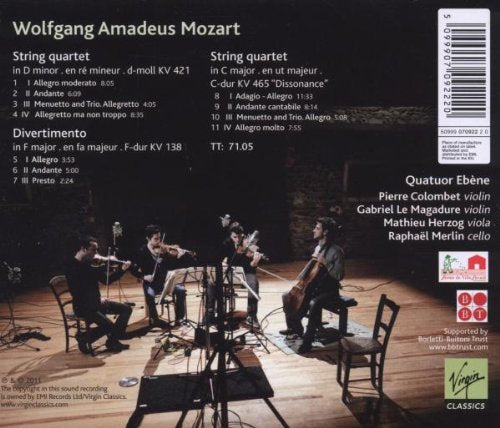 Mozart: String Quartets - Quatuor Ebene