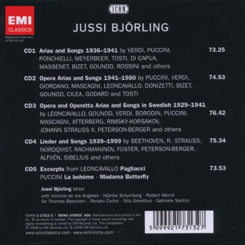 JUSSI BJORLING: THE SWEDISH CARUSO (5 CDS)