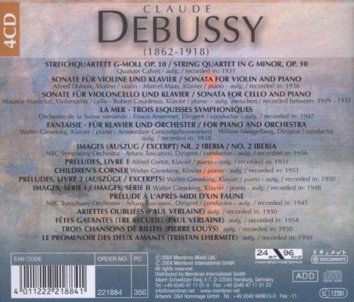 DEBUSSY: A PORTRAIT (4 CDS)