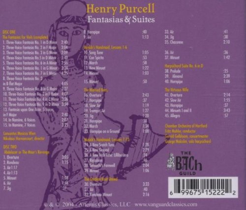 PURCELL: FANTASIAS & SUITES - HARNONCOURT, CONCENTUS MUSICUS WIEN, HARTFORD SYMPHONY ORCHESTRA (2 CDS)