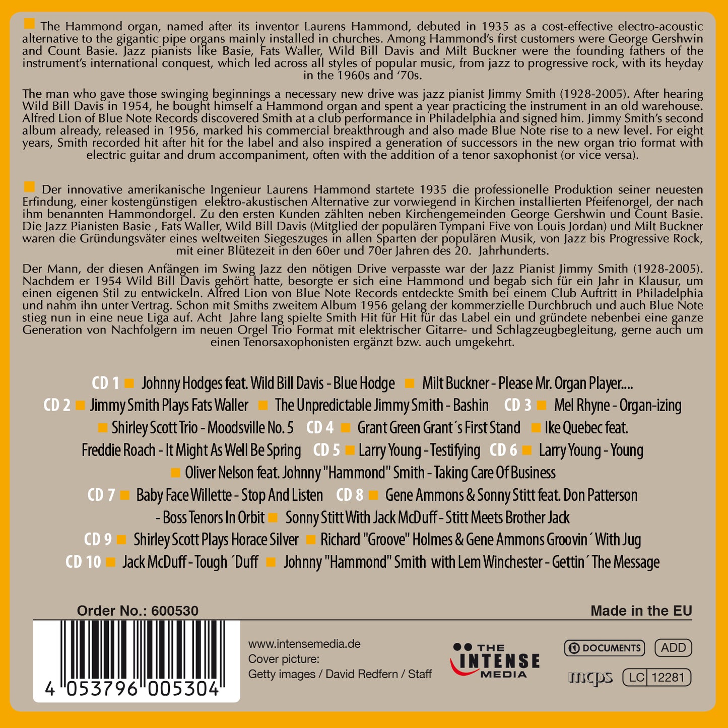 HAMMOND ORGAN - ORGANIZED (10 CDS)