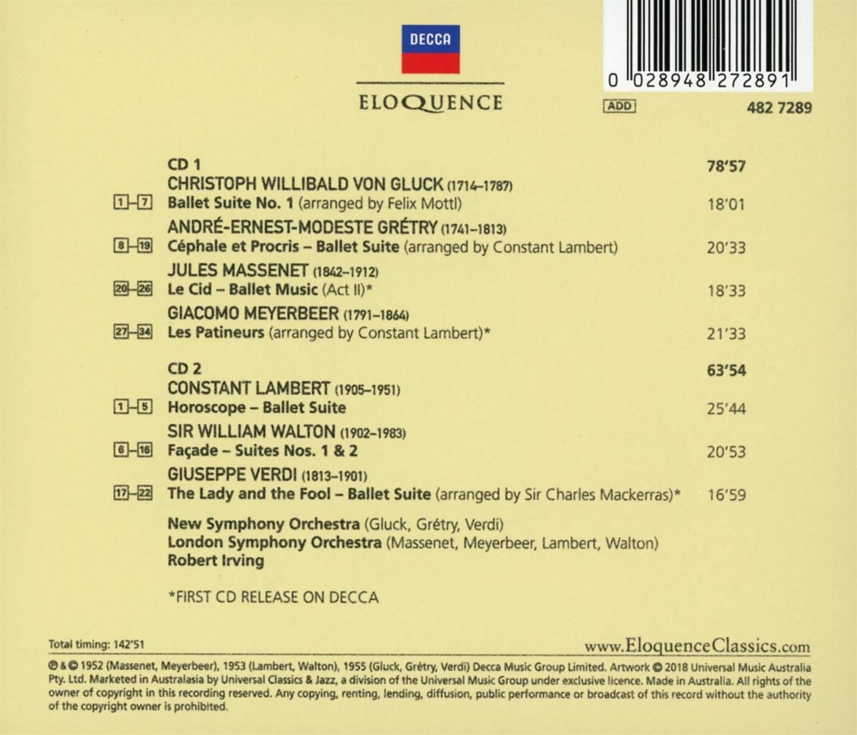 ROBERT IRVING: THE DECCA RECORDINGS (2 CDS)