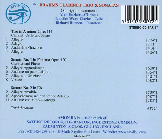 Brahms: Clarinet Trio and Sonatas: Hacker, Ward Clarke, Burnett