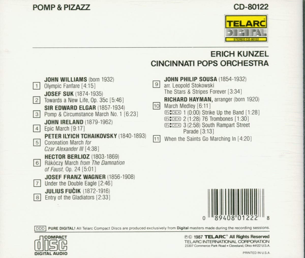 POMP & PIZAZZ: MARCH FAVOURITES - Erich Kunzel, Cincinnati Pops Orchestra