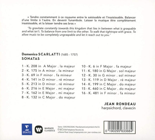 DOMENICO SCARLATTI: SONATAS ( JAPANESE HIGH QUALITY CD) RONDEAU, JEAN