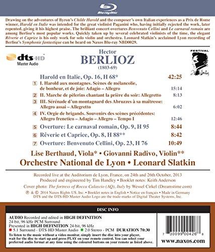 BERLIOZ: HAROLD EN ITALIE (BLU-RAY AUDIO) - SLATKIN; ORCHESTRE NATIONAL DE LYON; BERTHAUD; RADIVO