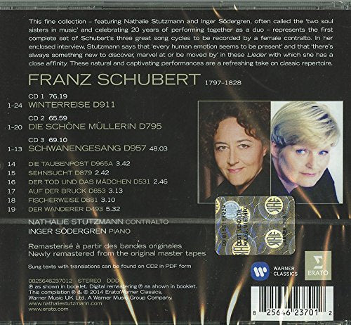 SCHUBERT: Winterreise, Die Schone Mullerin & Schwanengesang - Nathalie Stutzmann (3 CDs)