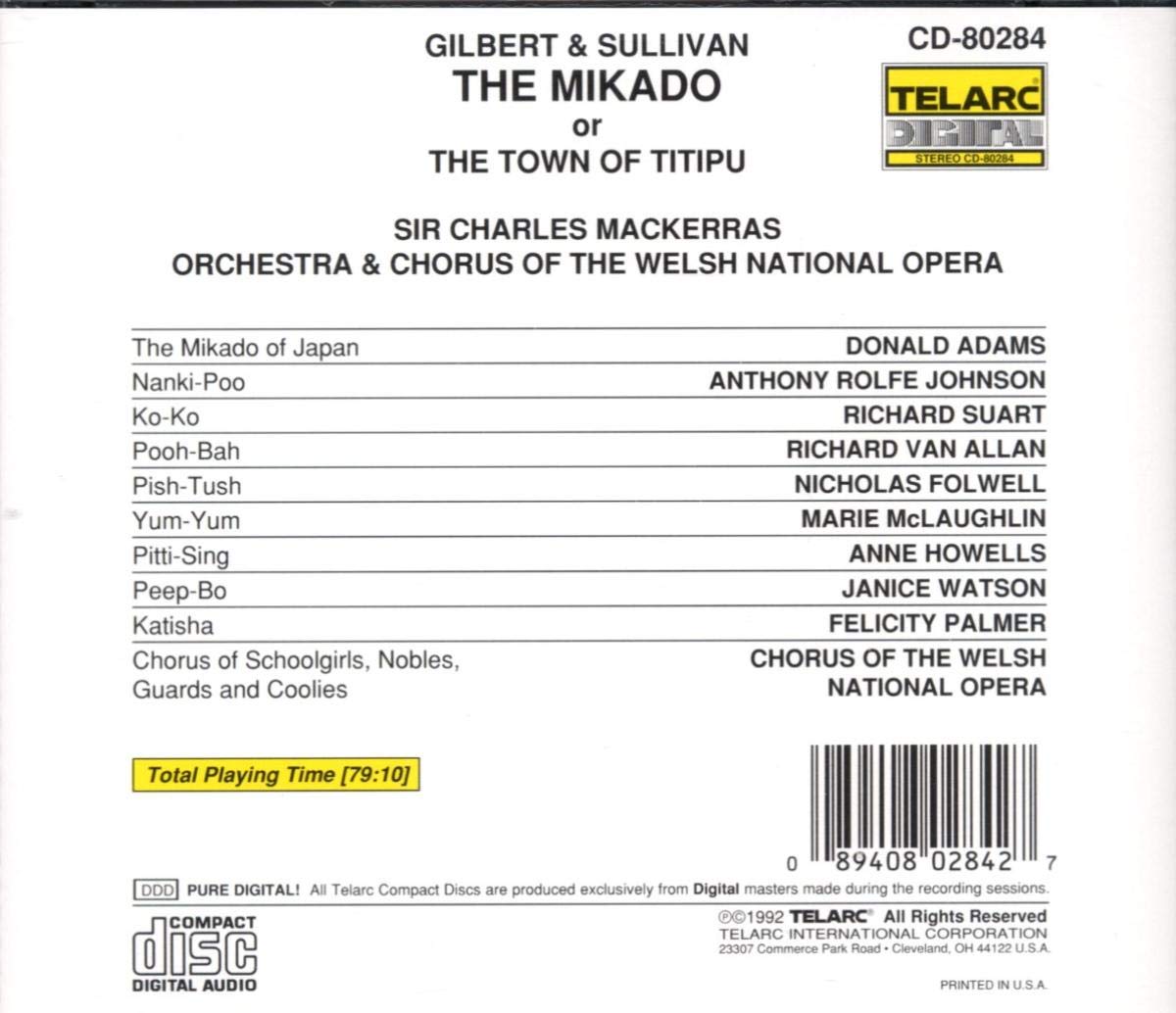 GILBERT & SULLIVAN: THE MIKADO - Mackerras, Welsh National Opera