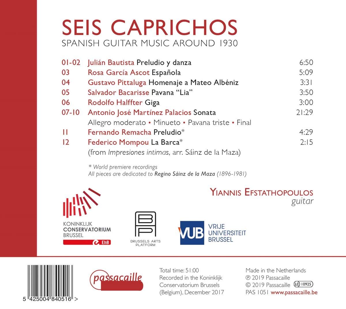 Seis Caprichos: Spanish Guitar Music Around 1930 - Yannis Efstathopoulos
