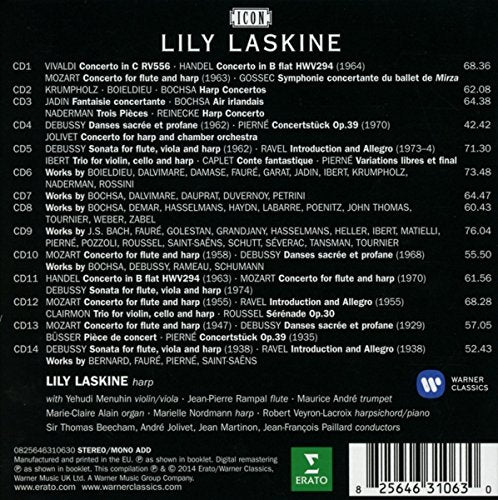 LILY LASKINE: The Complete Erato and HMV Recordings (14 CDs)