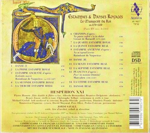 ESTAMPIES ET DANSES ROYALES - HESPERION XX, JORDI SAVALL