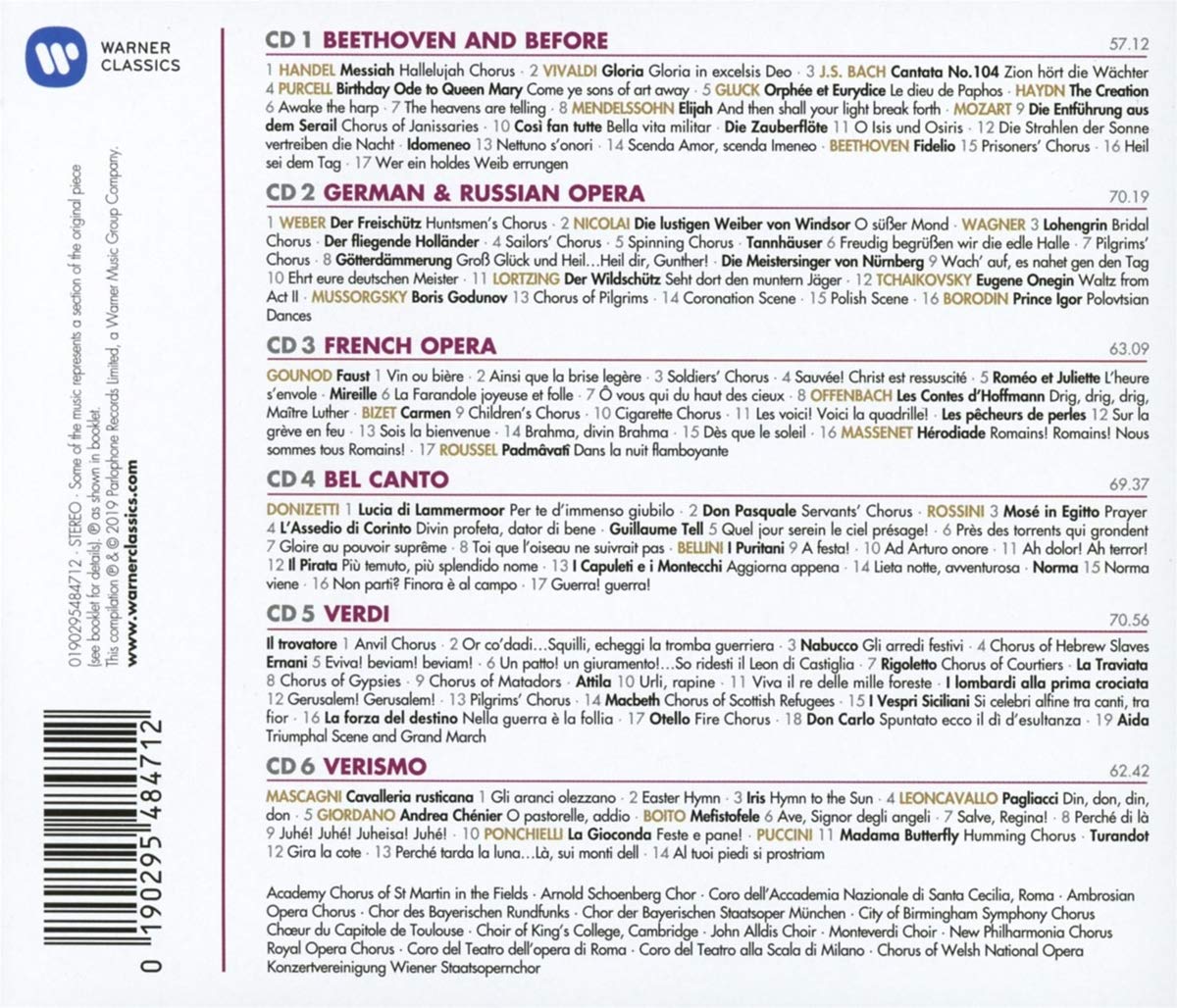 100 BEST CHORUSES (6 CDS)