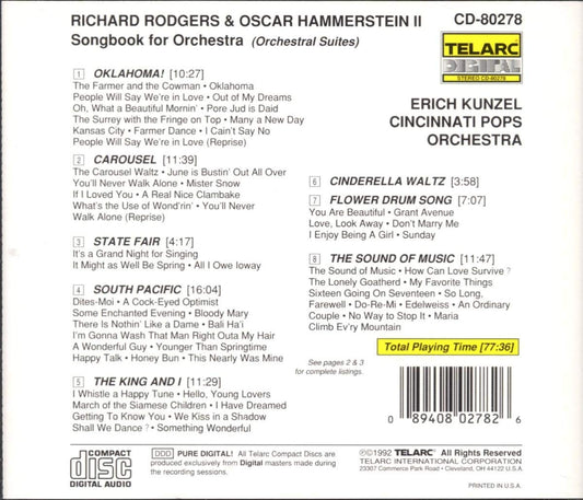 RODGERS & HAMMERSTEIN: SONGBOOK FOR ORCHESTRA - Erich Kunzel, Cincinnati Pops