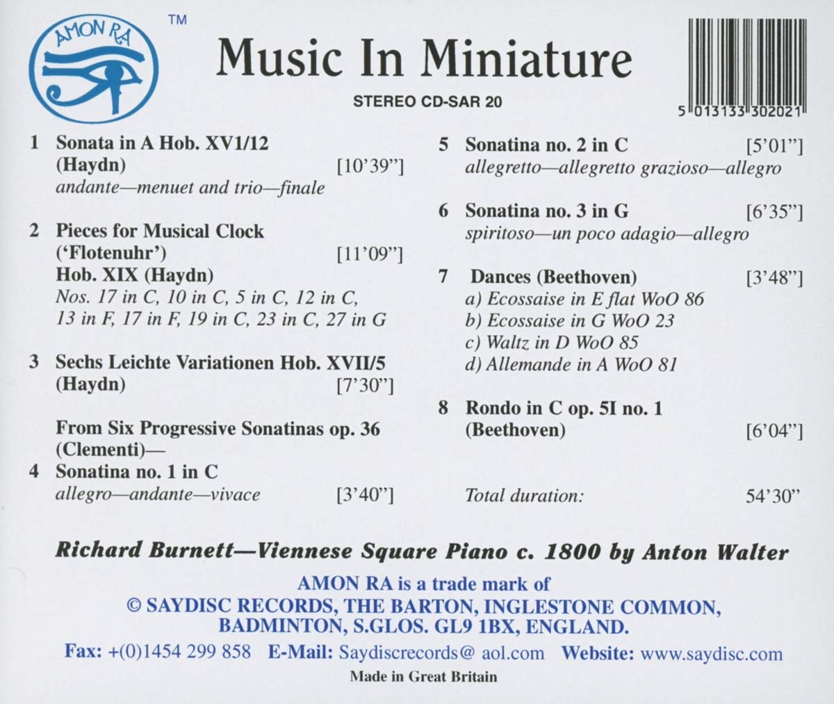 Music in Miniature: Richard Burnett