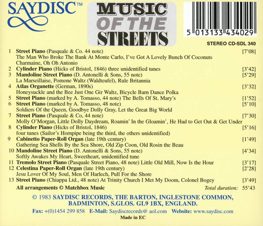 Music of the Streets: Mechanical Street Entertainment