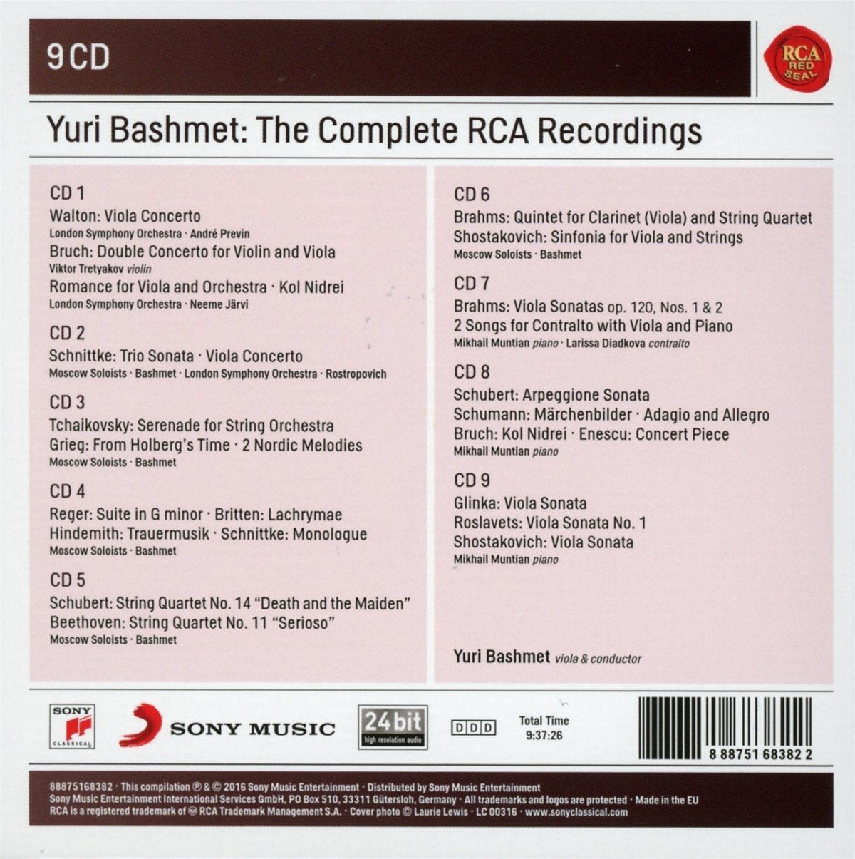 YURI BASHMET: THE COMPLETE RCA RECORDINGS (9 CDS)