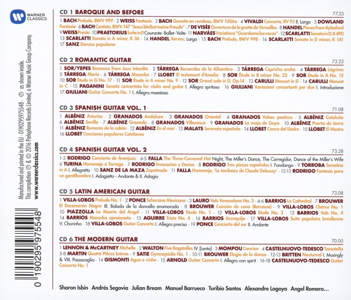 100 BEST GUITAR CLASSICS (6 CDs)