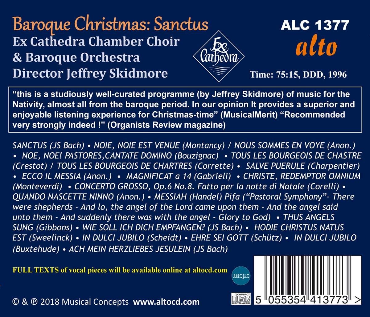 CHRISTMAS BAROQUE SANCTUS: MUSIC FOR THE NATIVITY - EX CATHEDRA