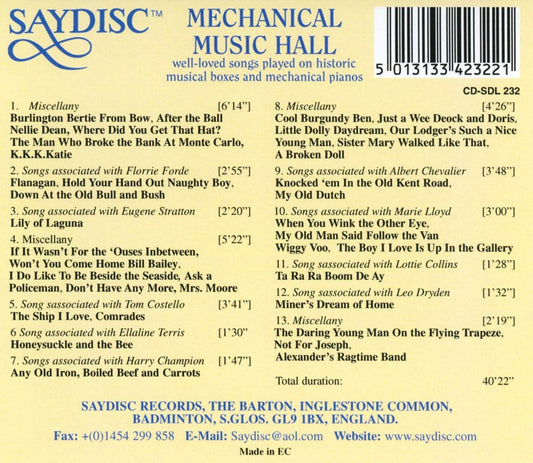 Mechanical Music Hall