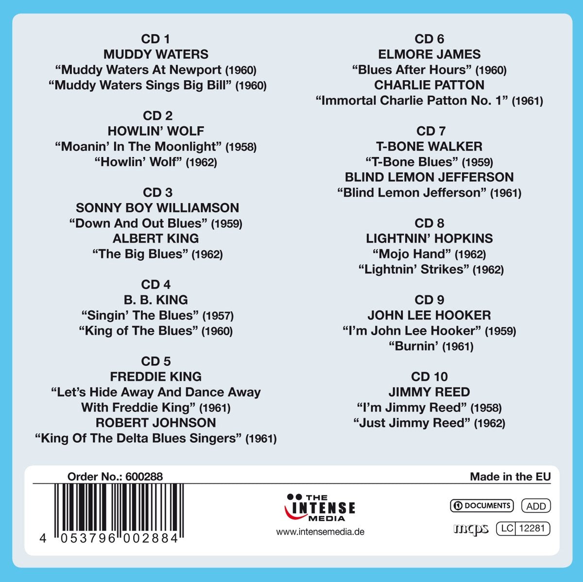 THE GREATEST BLUES LEGENDS (10 CDs)