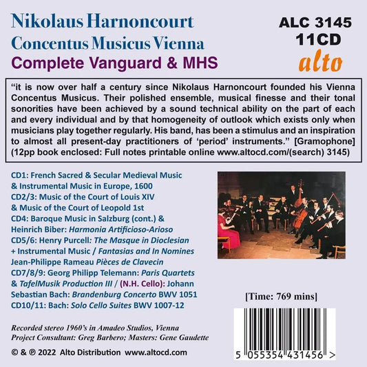 Nikolaus Harnoncourt & Concentus Musicus Wien - The Complete Vanguard & Musical Heritage Society Recordings (11 CDs)
