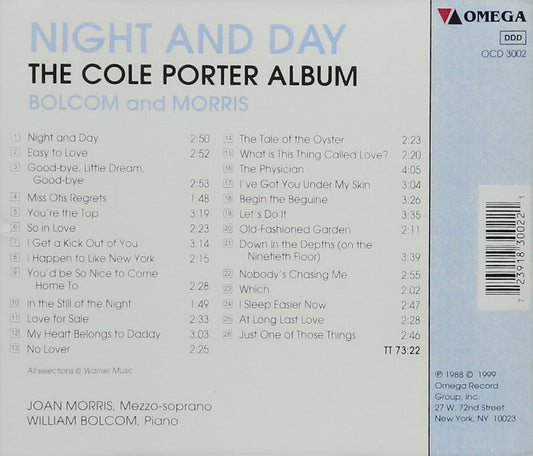 WILLIAM BOLCOM AND JOAN MORRIS: NIGHT & DAY - THE SONGS OF COLE PORTER