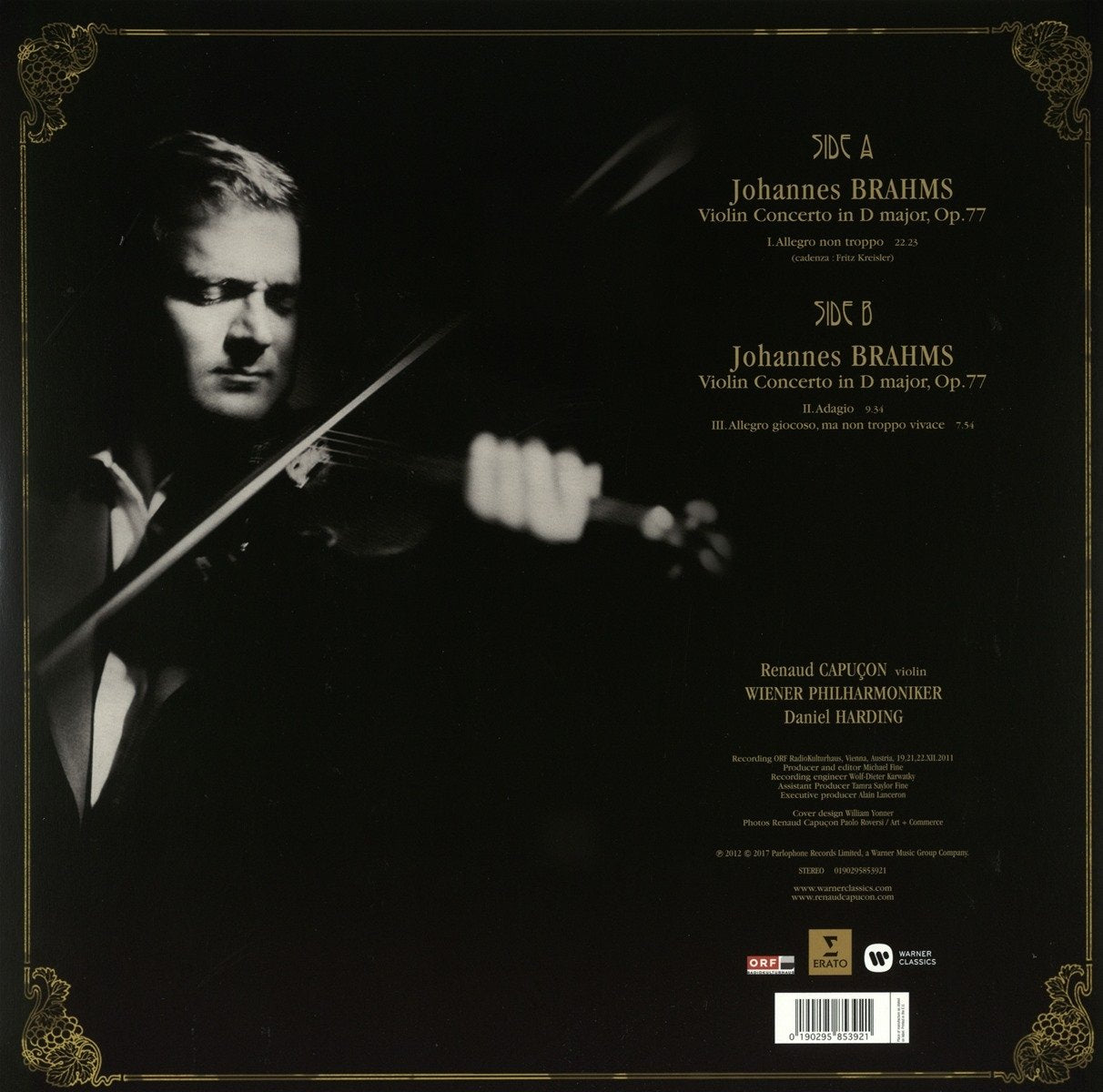BRAHMS: VIOLIN CONCERTO: CAPUCON, WIENER PHILHARMONIKER, HARDING (LP)