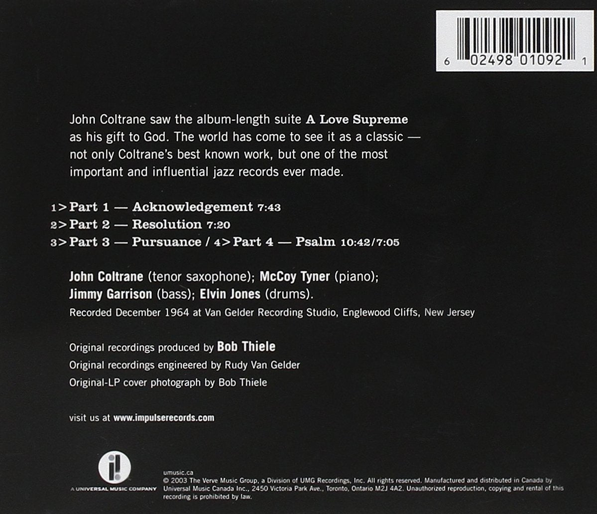 JOHN COLTRANE: A LOVE SUPREME