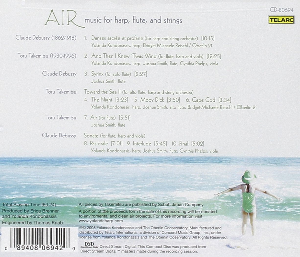 AIR: music for harp, flute and strings by Debussy & Takemitsu - Yoland Kondonassis, Oberlin 21