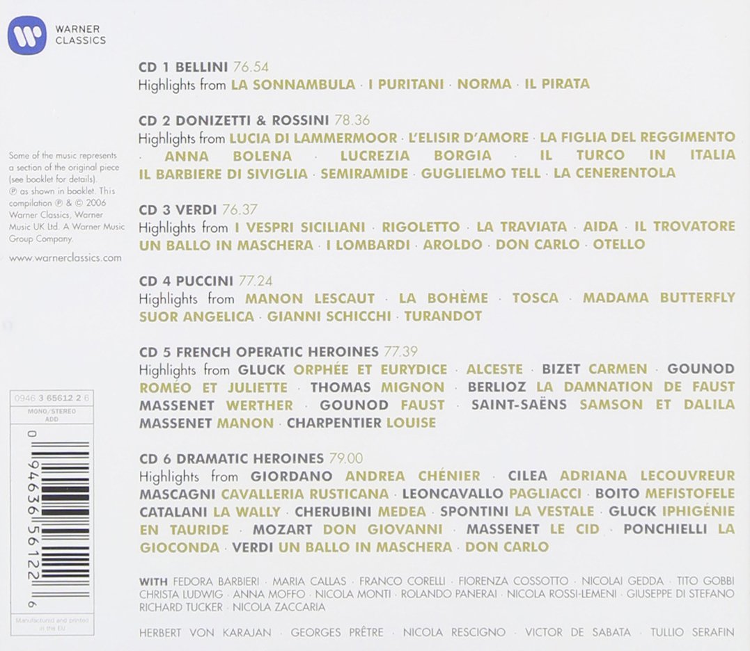 BEST CALLAS 100 (6 CDS)