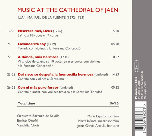 DE LA PUENTE: Music at the Cathedral of Jaen - Orquesta barroca de Sevilla