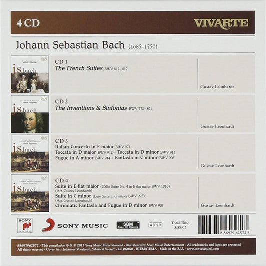 BACH, J.S.: FRENCH SUITES, INVENTIONS and OTHER WORKS - Gustav Leonhardt (4 CDs)