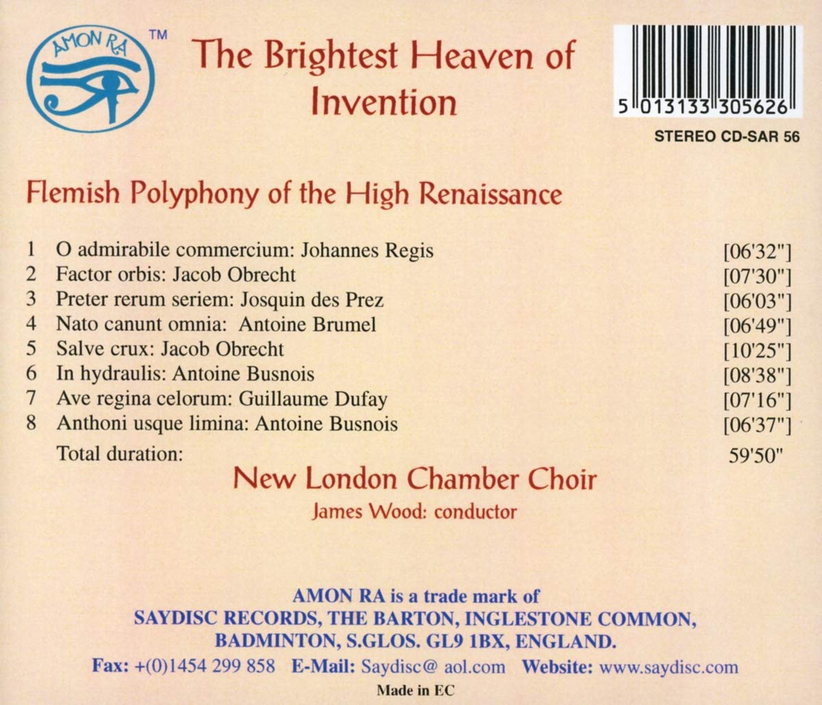 The Brighest Heaven of Invention - New London Chamber Choir