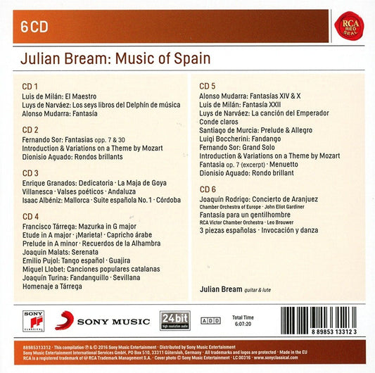JULIAN BREAM - MUSIC OF SPAIN (6 CDS)