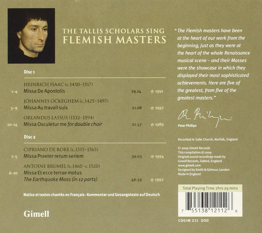 Tallis Scholars Sing Flemish Masters - The Tallis Scholars (2 CDs)