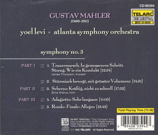 MAHLER: SYMPHONY NO. 5 - Levi, Atlanta Symphony Orchestra