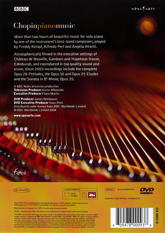 CHOPIN: Piano Music - Angela Hewitt, Freddy Kempf, Alfredo Perl (DVD)