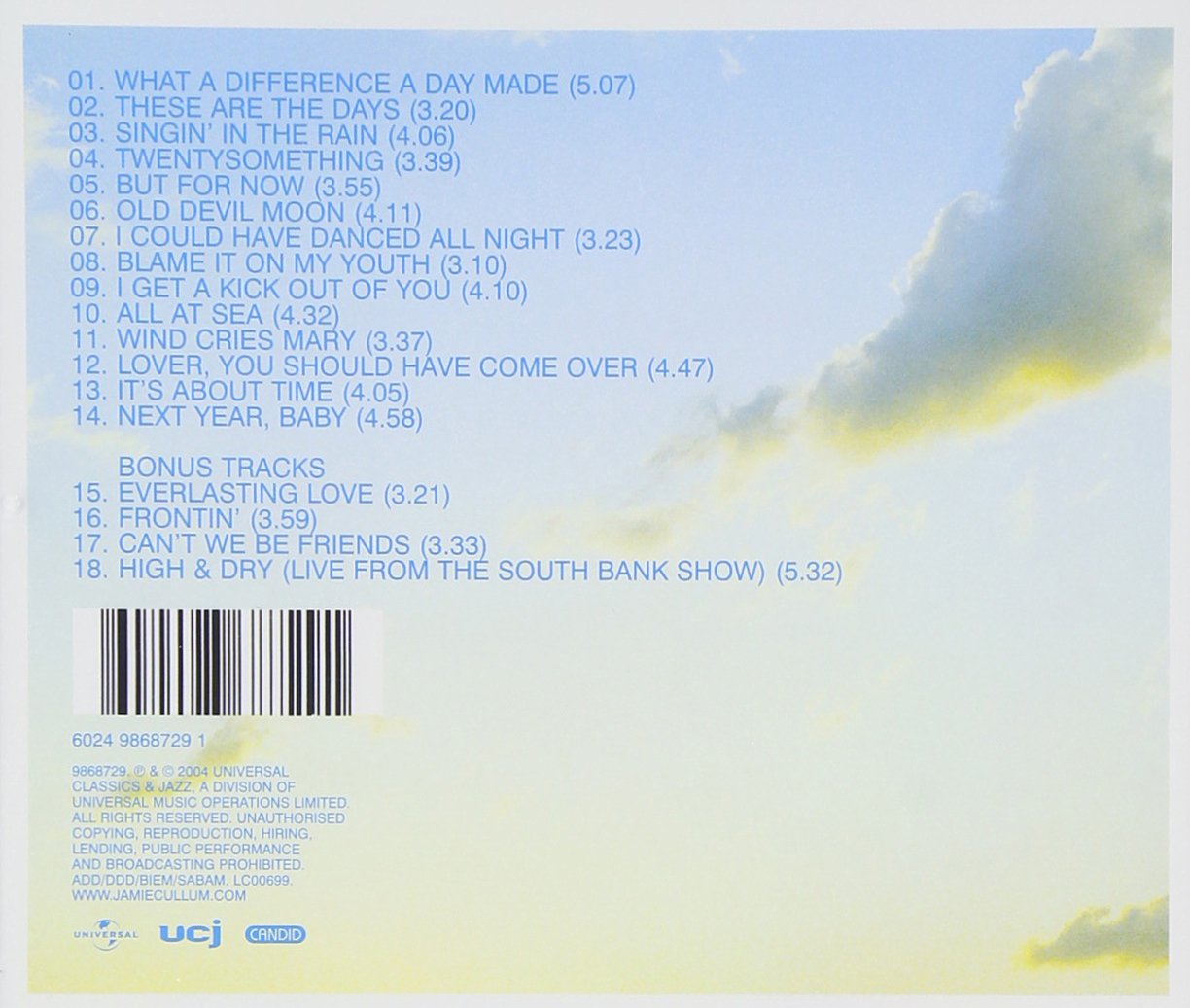 JAMIE CULLEM: Twentysomething (2 CDS)