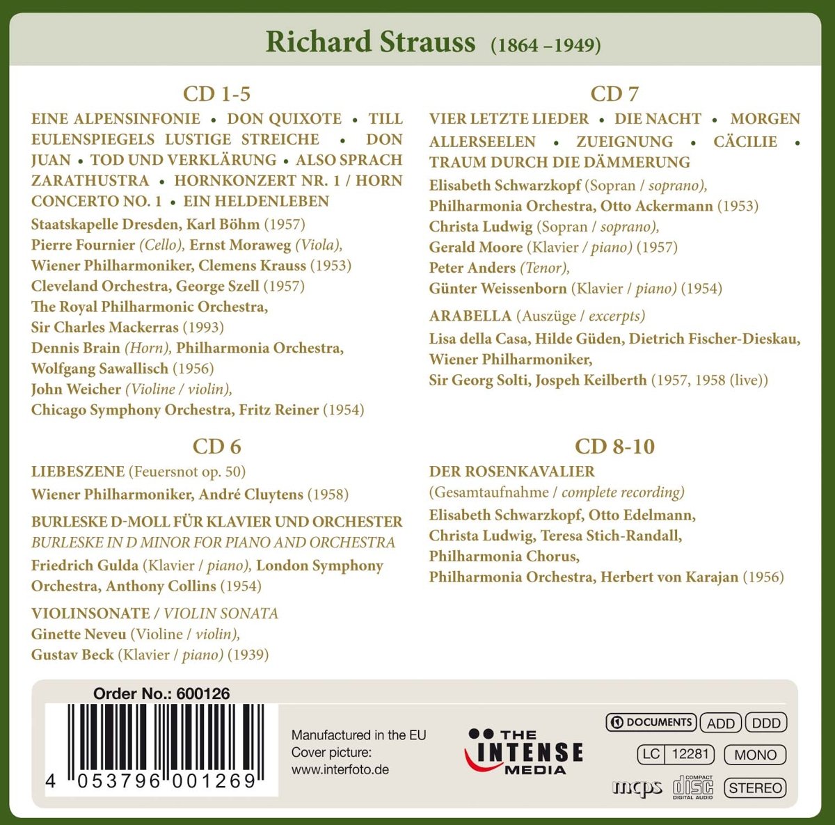 STRAUSS, R: A PORTRAIT (100TH ANNIVERSARY EDITION)