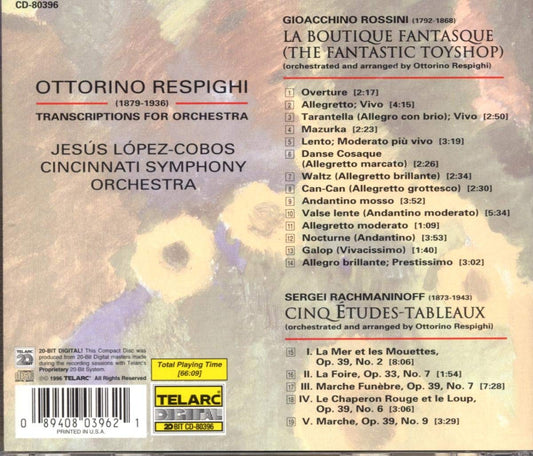 RESPIGHI: TRANSCRIPTIONS FOR ORCHESTRA - Lopez-Cobos, Cincinnati Symphony